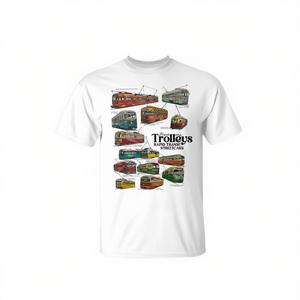 เสื้อยืดโปรโมชั่นวินเทจของรถรางขนส่งด่วน PCC ที่มีชื่อเสียง - Product Image 2