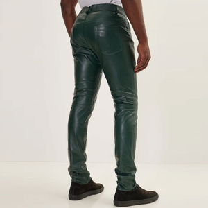 Pantalones de Cuero de Diseño Nuevo, Ligeros, Ecológicos, Transpirables, de Alta Gama, Talla Grande, Personalizados para Hombre - Product Image 6