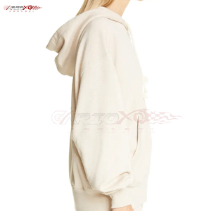 Breathable Winter Hoodie for Women with <b>Zipper</b> Front Long Sleeves Anti-Wrinkle Customizable Color & Logo High Street Style - Product Image 3