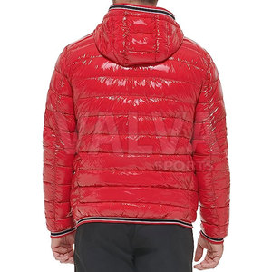 Chaquetas de Invierno Ligeras para Hombre de Alta Calidad de Fábrica, con Capucha y Manga Larga, Chaquetas Acolchadas con Logotipo Personalizado Impreso en Lona, Servicio OEM - Product Image 3