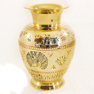 Home Decoration Metal Flower Vase Wholesaler & Manufacturer Handmade Design Brass Metal Flower Vase - Product Image 1