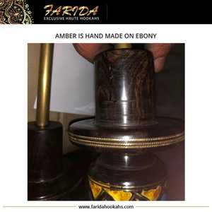 Cachimbas Farida de Lujo/Shisha Farida Edición Limitada Cachimba Ámbar con Diseño de Espejo de Acero Inoxidable - Product Image 2