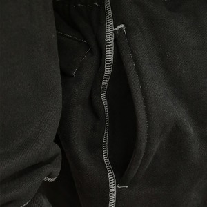 Pantalones de chándal unisex con estampado personalizado y logotipo, sudadera informal de gran tamaño, conjunto de chándal con punto de contraste, chándal de lana de algodón liso, talla XL - Product Image 4