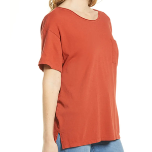 Camiseta de corte y costura personalizada 100% algodón estampado gráfico pesado lejía ácido lavado Vintage transpirable Mujer camiseta de gran tamaño - Product Image 3