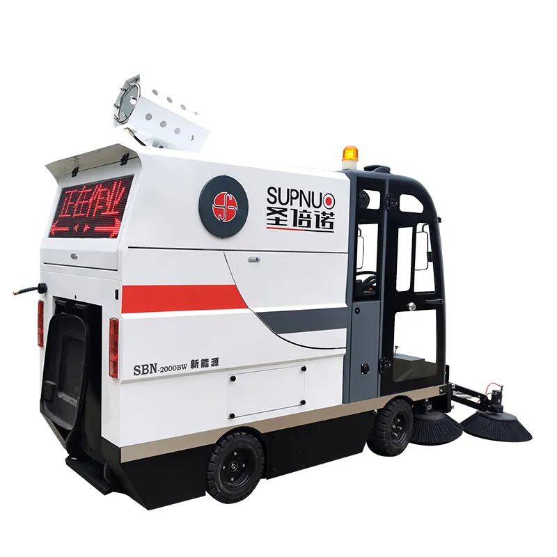 SBN-2000BW Special Vehicle Road Cleaning Machine Driving Totally Enclosed 4 Wheels Street Floor Sweeper