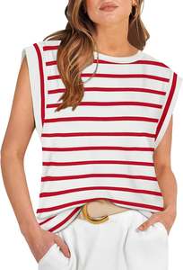 Débardeur décontracté pour femme, personnalisé OEM, grande taille, en maille respirante avec nœud, en Spandex/Polyester, imprimé numériquement pour le printemps - Product Image 4