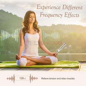 Diapason en alliage d'aluminium allemand 128 Hz avec marteau en silicone et sac de rangement SIGAL MEDCO SM-TF-016 pour Yoga, Méditation et Sonothérapie - Product Image 5