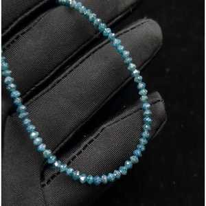 Cuentas de Diamante Azul de 3.1 y 3.3 mm, Brillantes, Facetadas, en Forma de Rondelle, 100% Naturales, Diamantes Sueltos Personalizados - Product Image 6