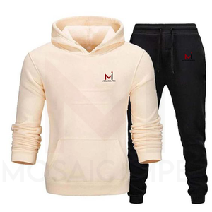 Mosaic Impex Winter Venta caliente productos gris negro y rojo Combo Conjunto de dos piezas Traje de hombre Zip Up Sweat suit Fleece Chándal - Product Image 2