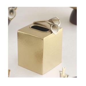 Boîte de papier de soie de conception classique en aluminium boîte de papier de soie de taille personnalisée de forme carrée pour l'utilisation de fête d'événement - Product Image 3