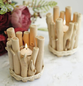 Driftwood Candle Holder Wedding Christmas Decoration Latest Design <b>Tealight</b> Tabletop Candle Holder Event Party - Product Image 6