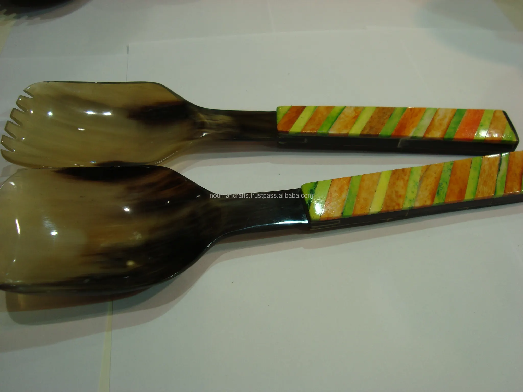 customized natural horn cutlery set / set cutlery low price