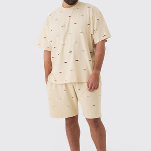 T-shirt à manches courtes surdimensionné pour homme personnalisé 2024 avec épaule tombante et design en détresse lourde - Product Image 5