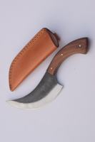 Cuchillo de Carnicero de Acero al Carbono de Alta Calidad Forjado a Mano con Mango de Madera y Hoja de Espiga Completa, Grado Industrial, OEM/ODM
