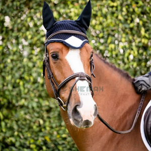 หมวกคลุมหูม้าทำจากปากีสถานแบบพรีเมียมน้ำหนักเบาระบายอากาศได้ผ้าโครเชต์บินได้เหมาะสำหรับนักขี่ม้าที่สง่างาม - Product Image 6