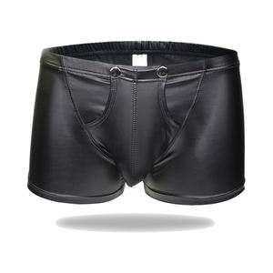 Customized 2025 Top Quality <b>Leather</b> <b>Men</b> <b>Shorts</b> <b>Leather</b> Sexy Boxer <b>Shorts</b> Club wear Genuine <b>Leather</b> <b>Shorts</b> - Product Image 4