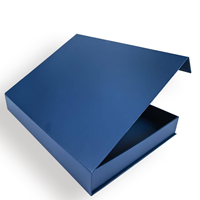 Personnalisé Eco Bleu Livre Forme Carton Papier Cadeau Boucles D'oreilles Emballage Collier Bague Emballage En Gros Boîte À Bijoux Magnétique