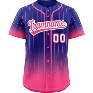 Maillot de baseball boutonné à col rond imprimé par sublimation numérique Maillot de baseball 100% polyester sublimé Fournisseur au Pakistan - Product Image 2