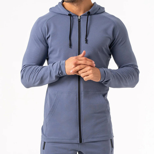 Sudadera con capucha de gimnasio personalizada para hombre, ropa de calle, sudaderas con capucha en blanco para invierno, deportes ajustados, entrenamiento, correr, chándal de algodón - Product Image 1