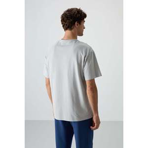 Air JONES เสื้อยืดผู้ชายผ้าหนาลำลอง, ผ้าฝ้ายผสมพื้นผิวพื้นผิวเข้ารูป - Product Image 5