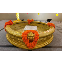 Urli en fibre traditionnel pour la cérémonie Haldi, élégant, vintage, personnalisable, pour la mariée et le marié, avec tabouret, prix bas, pour événement de mariage