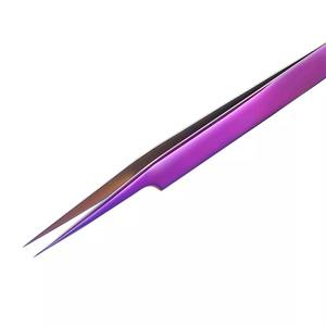 Pincettes d'extension de cils 2 pièces pointes droites et incurvées pointues ensemble de pincettes pour cils en vison volumineux - Product Image 4