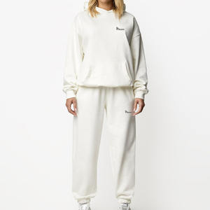 ชุดวอร์มผู้หญิงแบบใหม่ โลโก้สั่งทำ ผ้าเฟรนช์เทอร์รี่หนานุ่ม ผ้าฟลีซหนา น้ำหนักมาก ผ้าฝ้าย 100% ชุดกีฬาผู้หญิง - Product Image 1