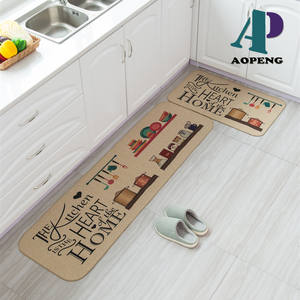 ชุดพรมครัวแบบกำหนดเอง วัสดุผ้าลินิน ด้านหลังยางกันลื่น ซับน้ำได้ดี ลายแปลกใหม่ นุ่มสบาย สำหรับบ้านและสำนักงาน - Product Image 2