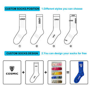 Chaussettes de sport personnalisées de haute qualité pour le football, antidérapantes, en coton 100% écologique, pour l'automne, pour les jeunes - Product Image 5