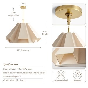 Modern GeoGem Pendant <b>Light</b> Sleek Geometric Hanging Lamp for Kitchen Island Dining Room and Contemporary Interiors - Product Image 4