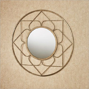 Espejo de pared chapado en oro con alambre de hierro montado en la pared diseño atractivo tamaño personalizado para espejo de pared multiusos a precios aceptables - Product Image 5