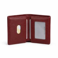 Dompet Pria Kulit Asli Desain Klasik untuk Penggunaan Sehari-hari dengan Tempat Uang Tunai dan Kartu