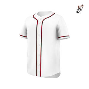 Jersey de béisbol con botones de fabricante de Pakistán Jersey de béisbol de color sólido Jersey de béisbol - Product Image 2