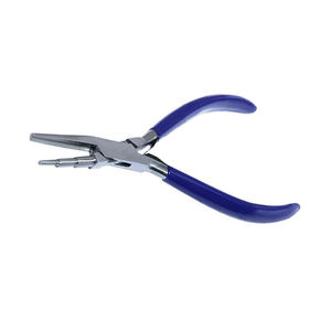 Pince plate ronde à poignée en caoutchouc bleu personnalisée pour la fabrication de bijoux en acier et en métal pince à boucler et à emballer - Product Image 6