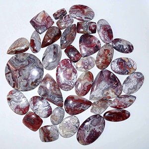 Vente en gros d'agate naturelle folle en dentelle Cabochon de pierres précieuses en vrac Fabrication de bijoux en quartz Pierres précieuses en vrac - Product Image 5