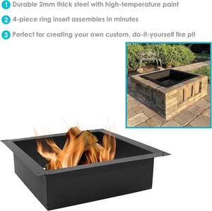 High Strength Steel BBQ <b>Fire</b> <b>Pit</b> with Rustproof Surface for Picnic <b>Camping</b> and Garden Cooking - Product Image 2
