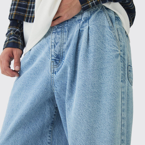 Nouveau jean pour homme de style streetwear, coupe régulière, noir, coupe ample, pantalon en denim pour homme, denim droit, décontracté, logo personnalisé, denim délavé - Product Image 3