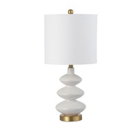 Lampes de bureau LED pour la décoration de la maison, en céramique grise, alimentées par courant alternatif, éclairage intérieur au design traditionnel