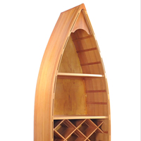 Premium Massivholz Traditionelles Design Kanu-Weinregal Antik-Finish für Wohnzimmer Heim-Möbel Faltbar Großhandel