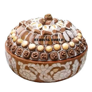 Arabian Design Wooden <b>Chocolate</b> Bowl Mother of Pearl Handmade <b>Chocolate</b> Bowl Round Shape <b>Luxury</b> <b>Chocolate</b> Bowl - Product Image 4