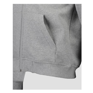 Wholesale 100% Cotton Men's Hoody Luxury Zipper Custom Print Quality Printing Heavyweight Oversized Solid Knitted Men's Hoodies - Product Image 3