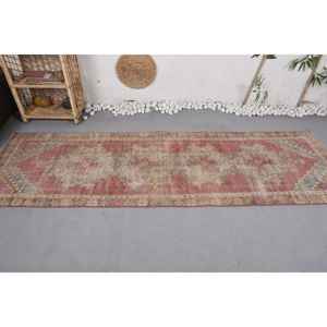 Vintage Classic <b>Wool</b> Rug <b>Red</b> and Green Patchwork Design Handmade 9x12 Rectangle Plush Pile Height for Entryway 2.7 X 8.8ft" - Product Image 3