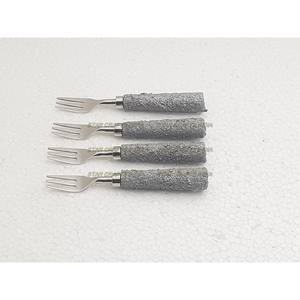 Juego de tenedores martillados con mango de resina para el hogar, cocina, restaurante, acero inoxidable, logotipo personalizado en venta al por mayor - Product Image 3