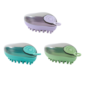 Spazzola da Bagno di Lusso in Plastica con Portasapone Ricaricabile, Spazzola per Doccia per Cani e Gatti, per Pulizia e Toelettatura degli Animali Domestici - Product Image 1