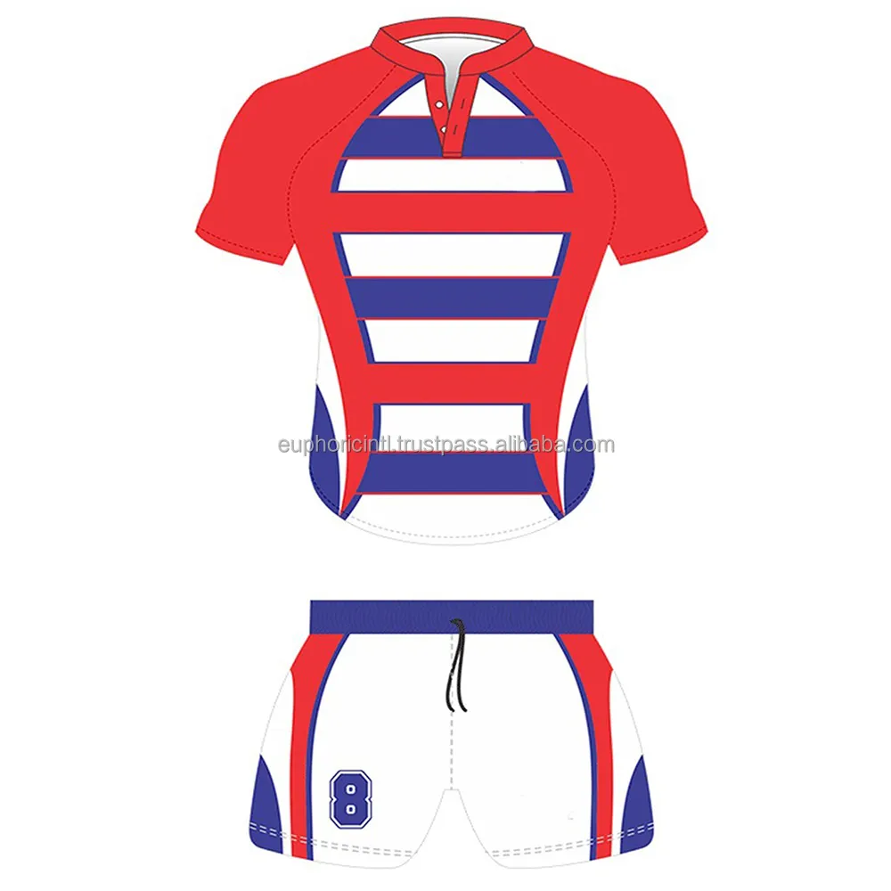 Design seragam Liga Rugby Anda sendiri kaus kaus rugbi tim sublimasi kualitas terbaik pria kit kustom logo sublimasi