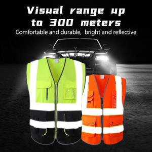 Chalecos Reflectantes de Seguridad, Chaleco de Seguridad con Logotipo Personalizado, Ropa de Construcción, Chaleco de Seguridad con Múltiples Bolsillos - Product Image 4