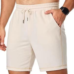 Pantalones cortos deportivos informales para hombre con logotipo personalizado de alta calidad al por mayor pantalones cortos de algodón con estampado negro para hombre - Product Image 1