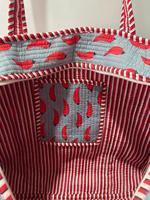 Bolso Tote Grande de Algodón Acolchado Gris con Patrón Sólido, Hecho a Mano, para Viaje y Uso Diario, con Cierre de Cremallera, Cadenas Modernas, para Todas las Estaciones