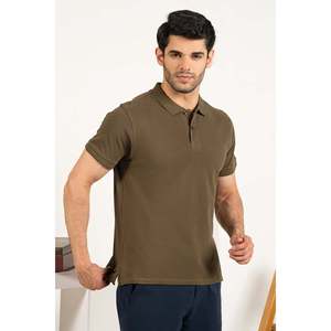 AUSTIN Men's Summer for Polo T-<b>Shirt</b> 100% Polyester Breathable Dark-Colored Solid Pattern <b>Waffle</b> Knitted Short Length Xl 6xl - Product Image 2