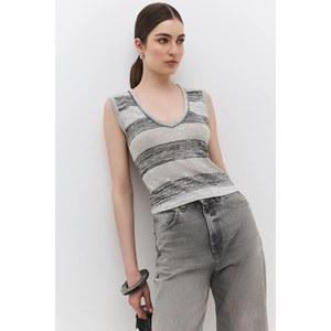 Camiseta sin mangas informal para mujer, 100 % algodón, cuello redondo, corte regular - Product Image 3